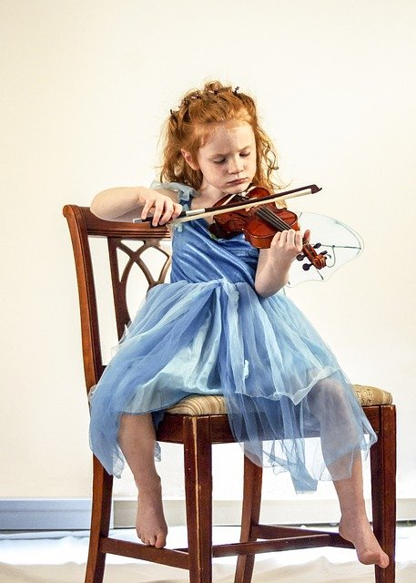 violin players, child, violin performance